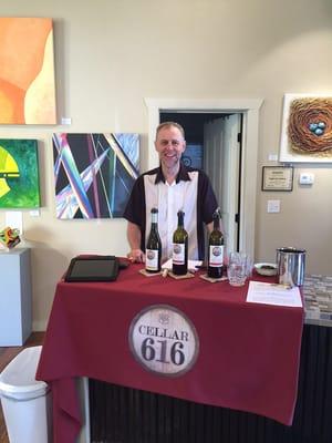 Wine tasting by Cellar 616 on Saturdays