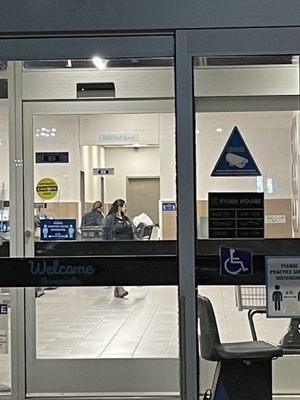 More employees blocking the bathroom so parents ca not let their children use them.