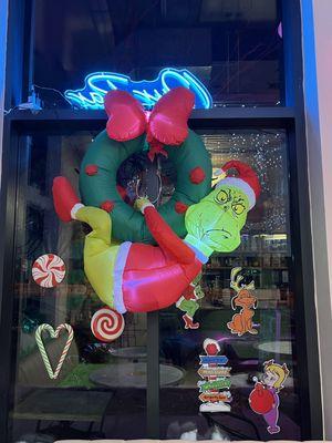 Grinchmas at Our Bar inside Eleva Cafe. Hello Mr. Grinch!!