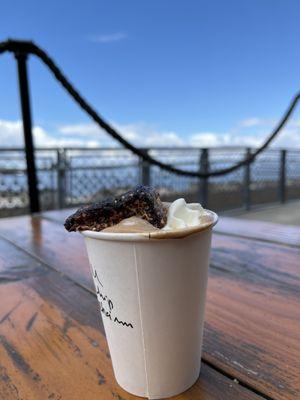 Mocha with marshmellow and whipped cream