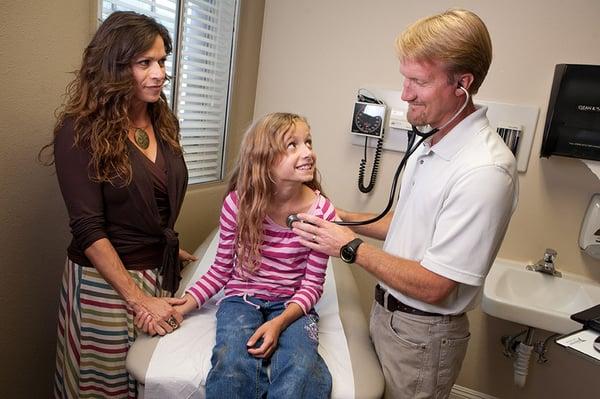 Dr. Chad Horrocks sees patients at the Driggs Health Clinic.