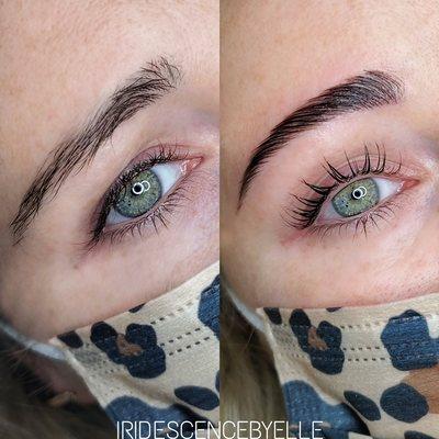 Lash lift and tint + Brow lamination