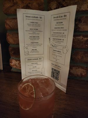 Drink menu