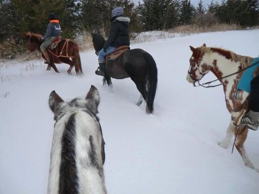 Trail Riding in the Snow