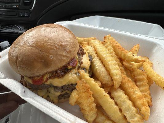 Double Cheeseburger with Fries