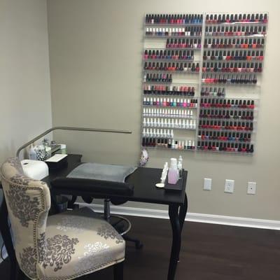 Over 75 gel polish choices and every nail lacquer color imaginable.