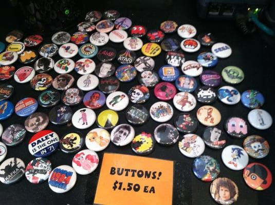 Fun buttons of all sorts.