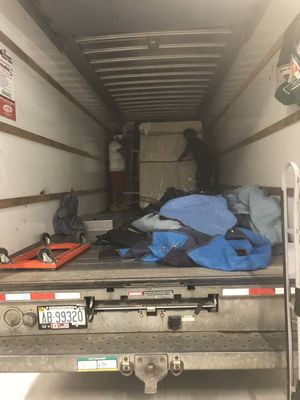 Truck loaded and hooked.