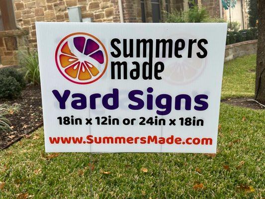 Locally Printed Yard Signs