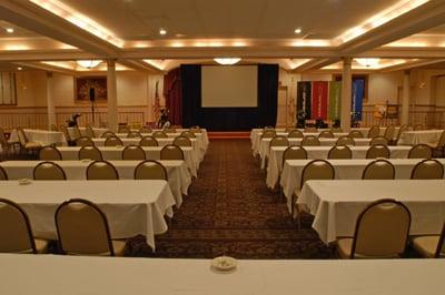 Spacious rooms can accomodate large groups for conferences, meetings and social events.