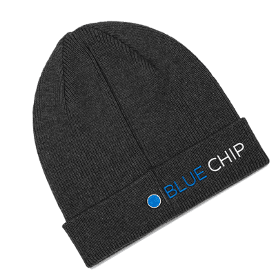 Have your logo embroidered on a beanie in nearly any color.