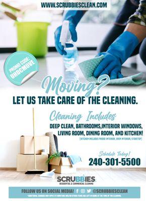 Flyer Design for Scrubbies Commercial Cleaning