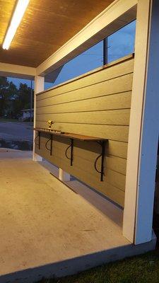 Cool railing outside on patio