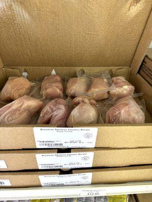 Chicken Breast Boneless 3 lbs. Each breast individually vacuum sealed. 
We offer bulk/wholesale ordering and pricing.