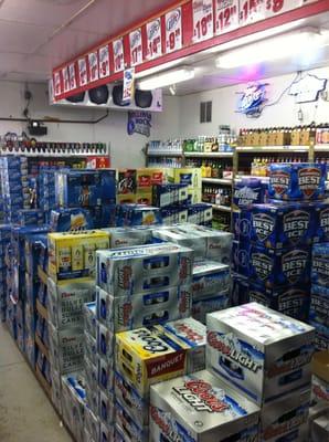 The beer cave...it's icy cold in here!!!