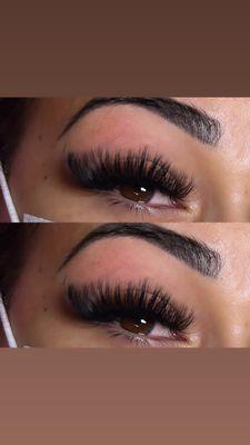 Wispy lash extensions