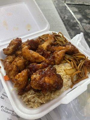 #1. General Tso's Chicken Combo Platter