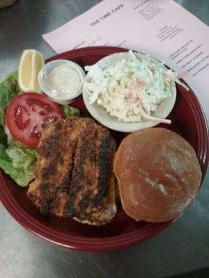 blackened haddock sandwich