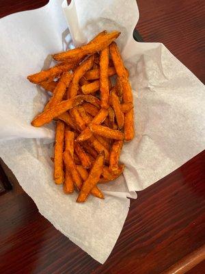 half eaten sweet potato fries