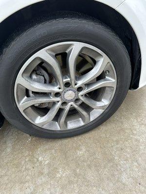 Before photo of rim cleaning