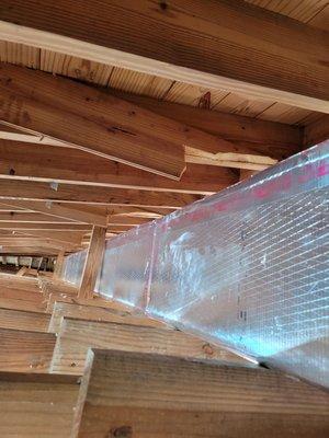 Air duct repair/ replacement in attic