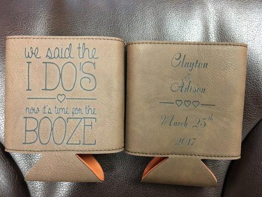 Coozies Personalized for a Wedding