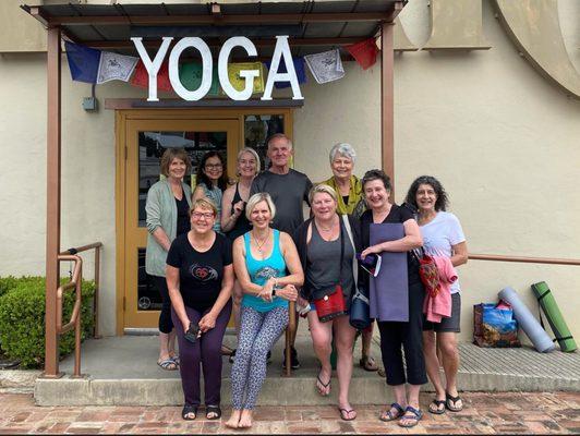 Student class picture.Two Hearts Studio specializes in semi-private, small classes.
Join our community! Practice yoga with us!