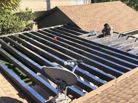 patio beam waterproofing to avoid dry rot and termites