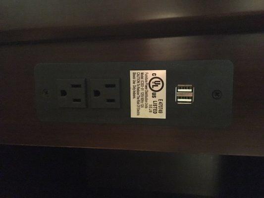 The nightstands are equipped with power and USB. I didn't realize this until I began packing.