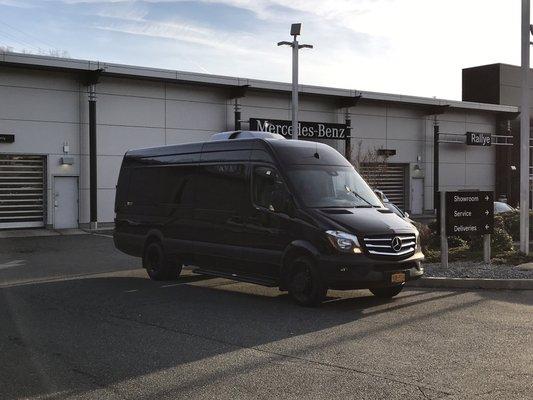 Brand new Mercedes Benz Sprinter luxury 15 Passenger van.  Reclining seats, Tv/DVD, Navigation and back up camera to name a few options.