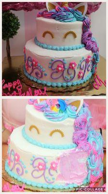 There's a pic of the before and after cake