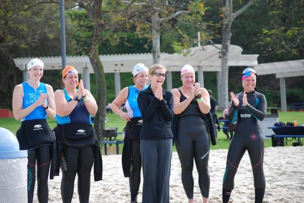 Open Water swimming for the first time!  All part of TriLaVie triathlon training.