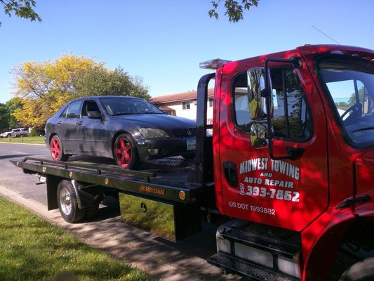 Towed in a Lexus that was leaking coolant. Customer made the right call to tow it rather than driving it.