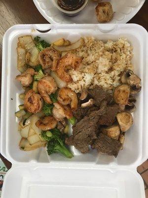 Hibatchi steak and shrimp