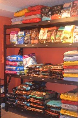 We have a great selection of high quality dog food. Let you your pup sniff her way to a new favorite!