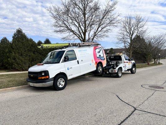 Towing an ATT cargo van