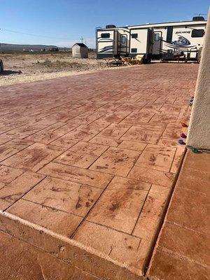 decorative concrete patio in the Roseville area