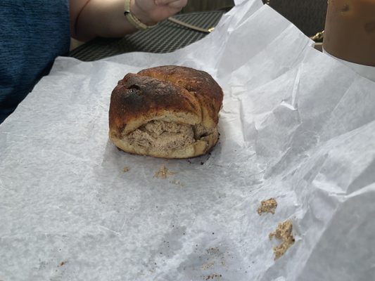 Cinnamon Crunch bagel with honey walnut cream cheese