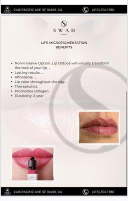 Lip micropigmentation benefits