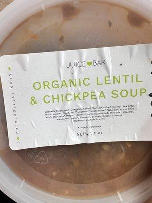 Lentil & chickpea soup