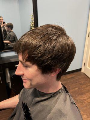 Longer "surfer" style scissor cut!