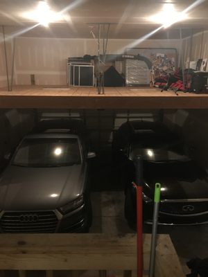 what an additional 22x11 storage area with 69 inches in height looks like over my two car garage! Thanks Kevin