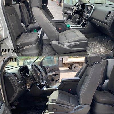 Before and after interior detail