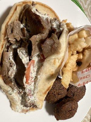 Gyros Pita and Falafel