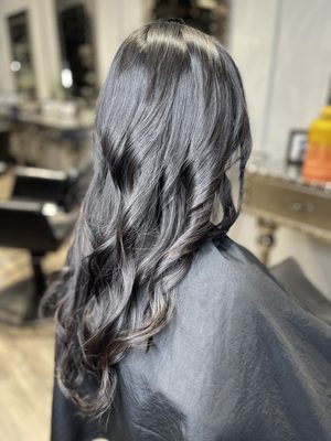 curled and styled