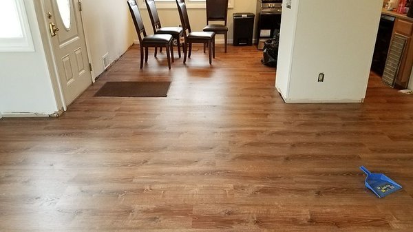 This is a vinyl floating floor we installed in Riverhead NY