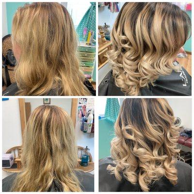 Color, full highlight, and haircut done by Lasonia!