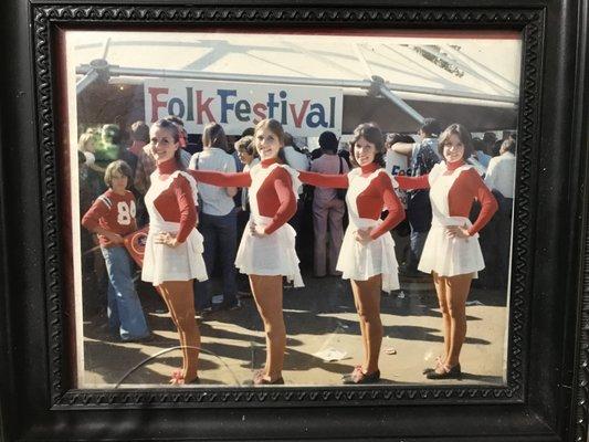 My sister , Hope Outlaw , is 2nd from the right . She is in the Clogging Hall of Fame 2013 . This picture is from the early 80's .