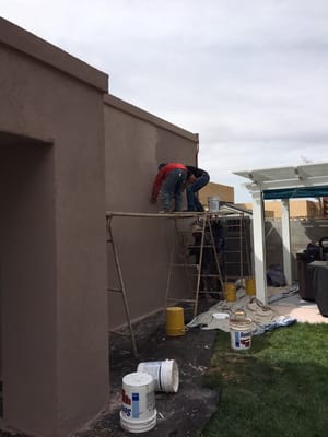 Stucco in process