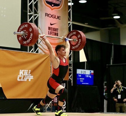 Me finishing 10th at USA national weightlifting championships